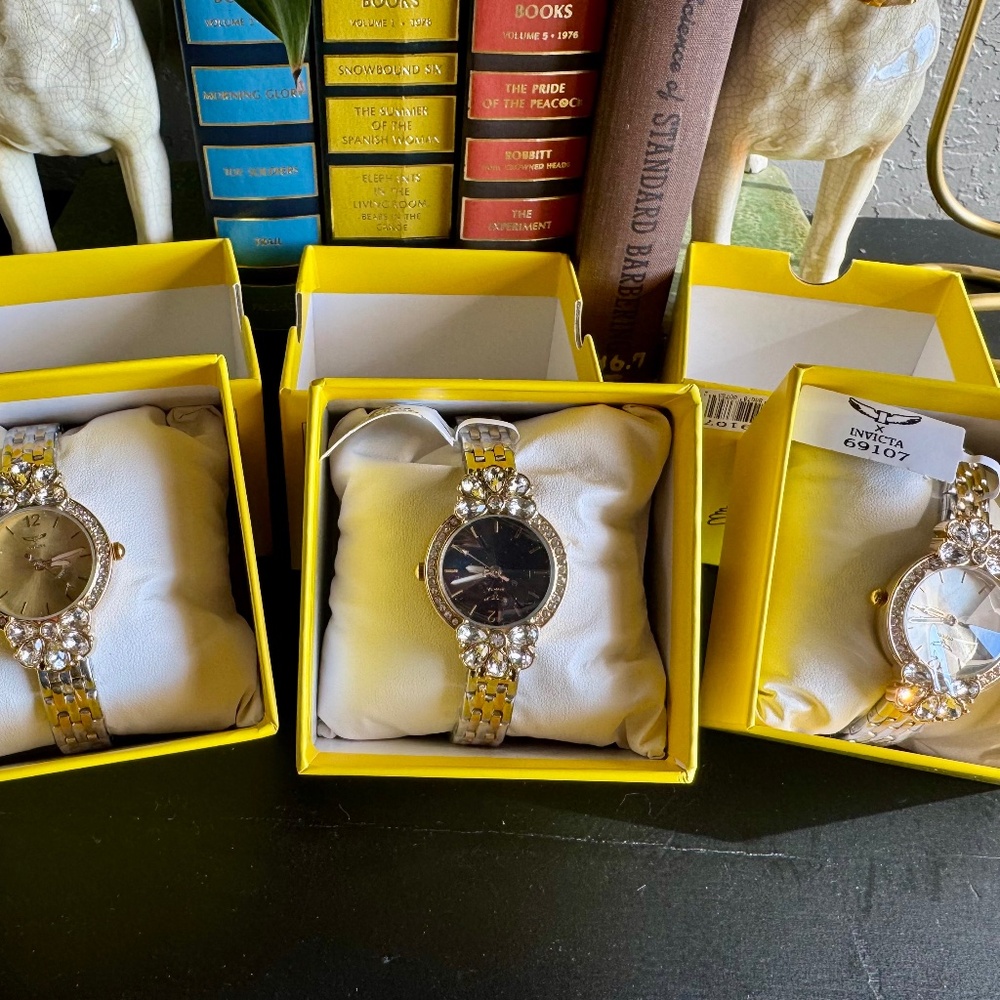 Invicta Wildflower Women's Two Toned Watch- set of 3